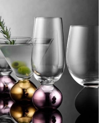Set 2 pahare pentru vin, sticla cristalina, Astrid Matte Black - SIMONA'S COOKSHOP